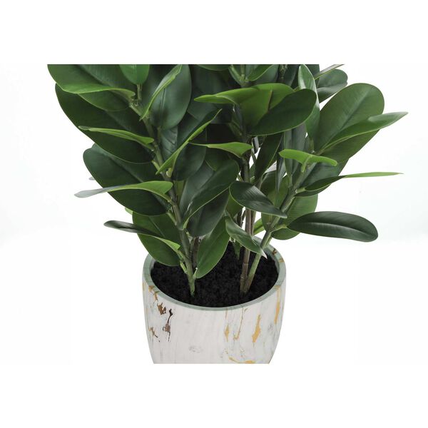 White Green 31-Inch Indoor Floor Potted Real Touch Decorative Artificial Plant, image 3